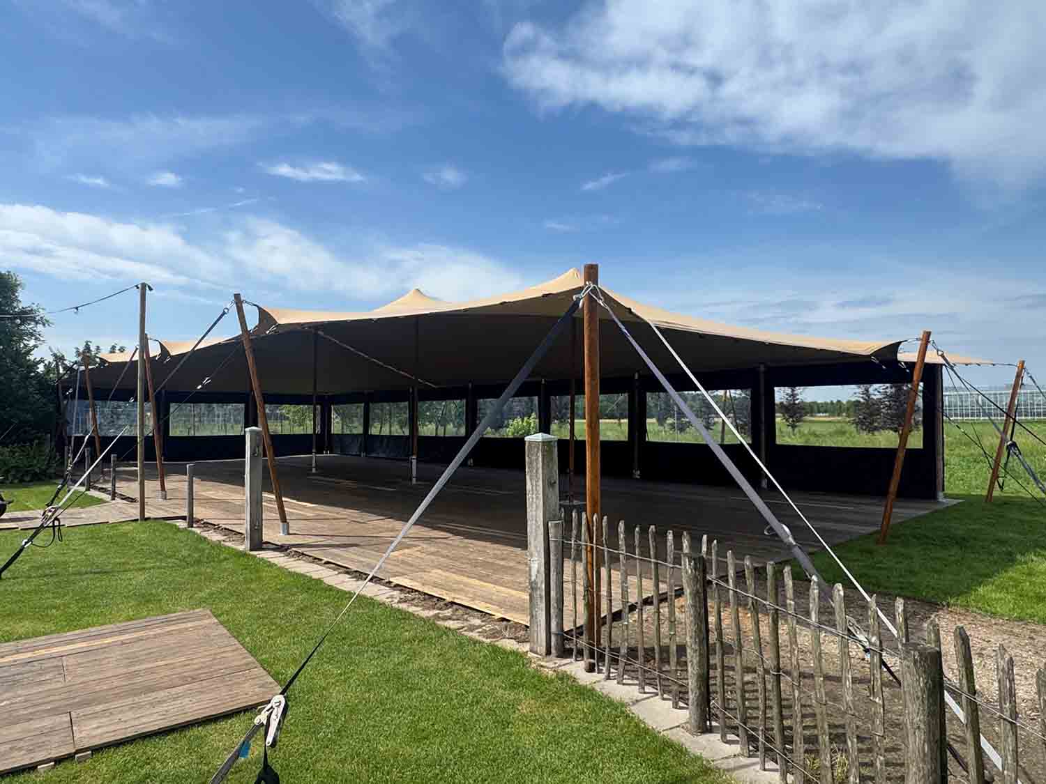 Stretchtent luxe zijwand per meter - Afbeelding 2