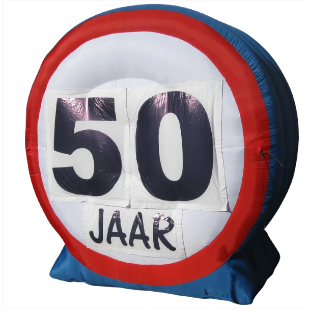 Opblaasbaar verkeersbord (verschillende opties)